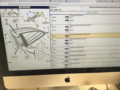 Peugeot 406 coupe mk1 mk2 rear wing  opening WINDOW WEATHERSEAL  857254 - image 1 of 3