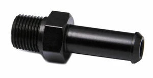 SCHWARZ 1/8 NPT auf 7mm 8mm (5/16) Aluminium AUFSTECK WIDERHAKEN ENDSTÜCK Schlauch Adapter - Bild 1 von 2