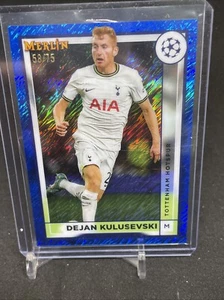 2022-23 Topps Merlin Soccer DEJAN KULUSEVSKI Gold Refractor /75 #139 Tottenham - Picture 1 of 5