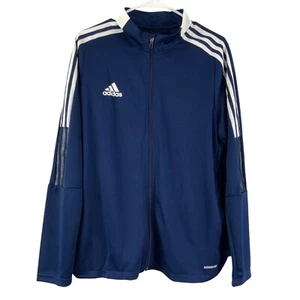Adidas Aeroready blue/white long sleeve full zip track jacket size 1X New w/Tags - Picture 1 of 11