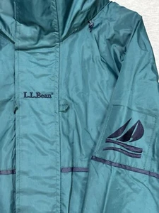 Vintage LL Bean Jacket Mens XL TALL Hooded PVC Coat Reflective Windy Ridge? READ - Picture 1 of 14
