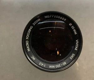 VIVITAR Camera Lens Japan 55MM 80-200MM 1:45 MC Macro Focusing Zoom No. 77200609 - Picture 1 of 7