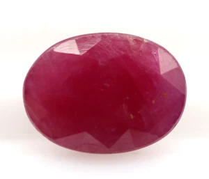 Rubí rojo rosado natural suelto ovalado 15x11 mm tamaño piedra preciosa sin tratar 12,00 quilates - Imagen 1 de 11