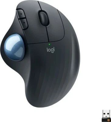 Logitech ERGO M575 Wireless Trackball Mouse - Black (910-005869) - Image 1 of 3