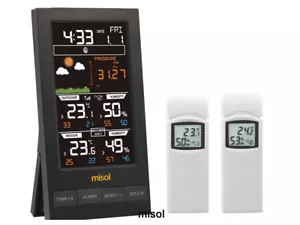 MISOL/Wireless weather station with 2 sensors, 3 channels, color screen - Picture 1 of 8