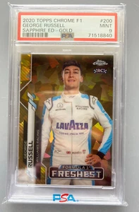 2020 Topps Chrome F1 Sapphire George Russell #200 Gold /50 PSA 9 - Picture 1 of 2