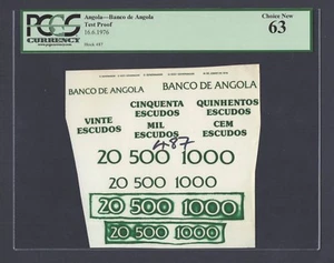 Angola - Banco de Angola 16-6-1976 Test Proof Uncirculated  - Picture 1 of 2