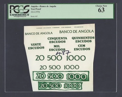 Angola - Banco de Angola 16-6-1976 Test Proof Uncirculated  - Image 1 of 2