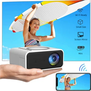 Portable Mini 1080P FHD Projector LED USB Multimedia For Phone Video Home Beamer - Picture 1 of 24