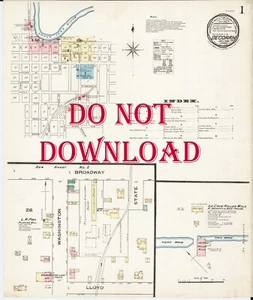 COPY 1885 Three Maps entire town of Decorah Iowa highly Detailed - Picture 1 of 3