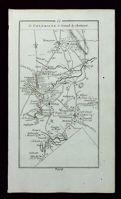 ULSTER, COOKSTOWN, MAGHERAFELT, hoja de ruta antigua, Taylor & Skinner, 1783 Foto 1 de 4