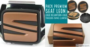 Pack CUPRA Premium: Logo Emblema delantero Rejilla Seat Leon 5F 2017-2020 + tras - Picture 1 of 4