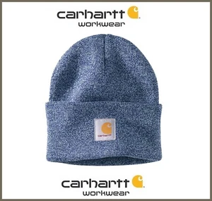 Original ! CARHARTT unisex Herren Damen Mütze A18 Rippstrick Beanie Blue/Powder - Bild 1 von 1