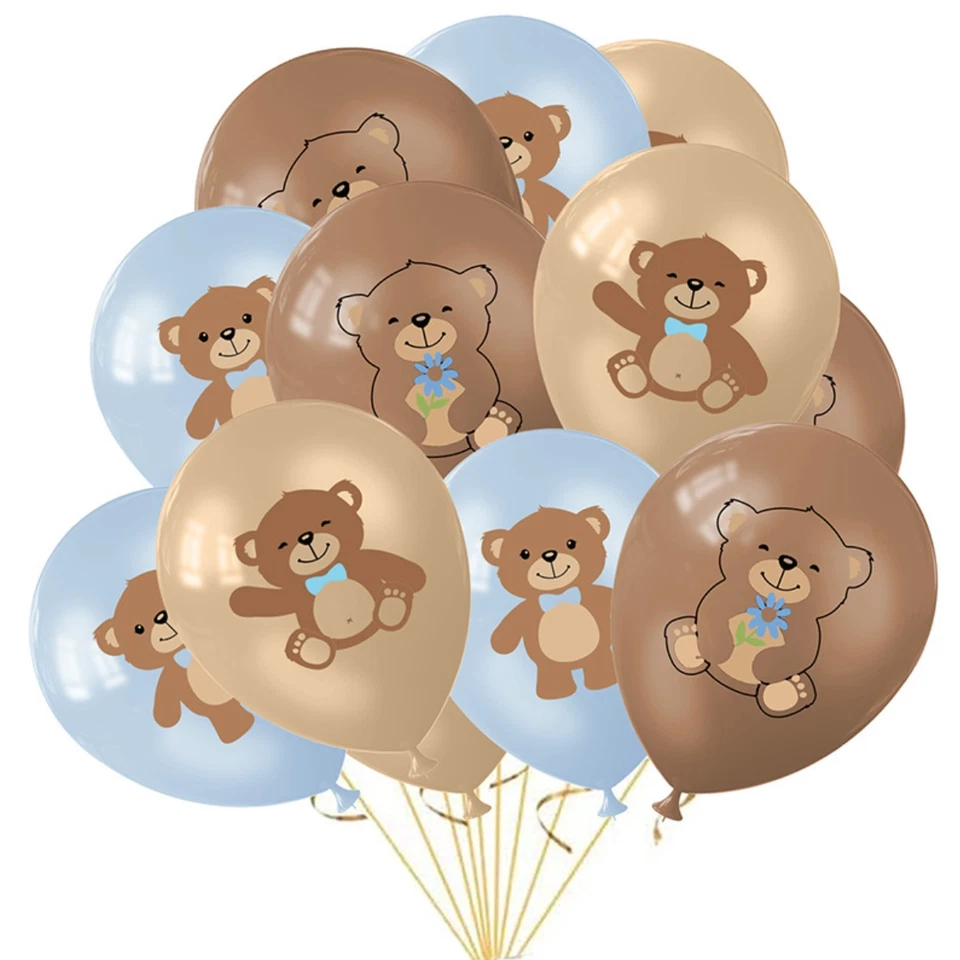 Teddy Bear Balloon Birthday Party Decoration Quality Latex Super Cute 12" 12pcs - Image 1 of 2