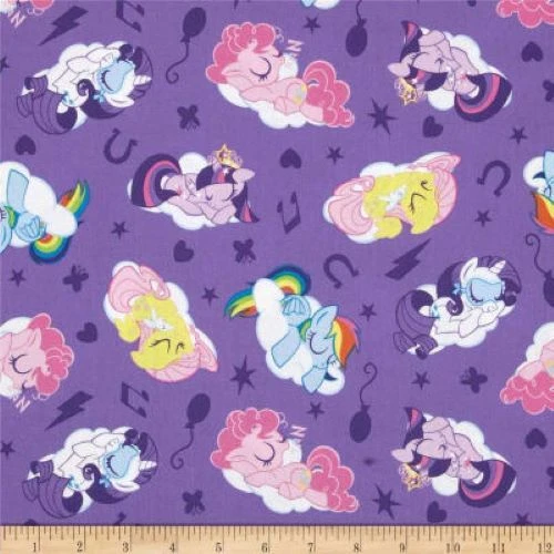 My Little Pony Dreaming Sleeping 100% cotton sewing fabric material BTHY Hasbro - Image 1 of 1