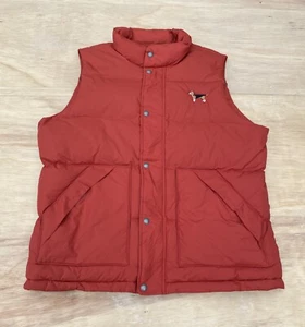 LANDS’ END gefütterte Weste Taschen Druckknopfverschluss ärmellos Damen orange GRÖSSE LARGE - Bild 1 von 5