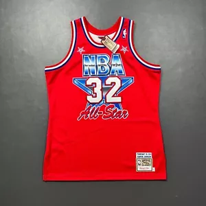 100% Authentic Magic Johnson Mitchell Ness 1991 All Star Game Jersey Size 44 L - Picture 1 of 6