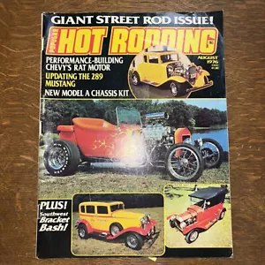 Vintage Popular Hot Rodding Magazine Aug 1976 Roadster Custom Ford Chevy - Picture 1 of 9