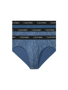 Calvin Klein Men's Cotton Stretch 3-Pack Hip Brief Navy Size Small - Picture 1 of 1