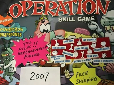 Operation SpongeBob Squarepants Game Replacement Pieces You Pick Free Shipping - Image 1 of 2