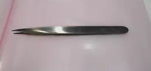 FRECCIA Pinzetta per gioielliere punta fine dritta acciaio inox punta fine non seghettata 120 mm - Foto 1 di 1