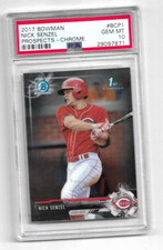 2017 BOWMAN CHROME PROSPECTS 1ST NICK SENZEL PSA 10 ROOKIE RC CINCINATTI REDS