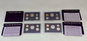 1985 1986 1990 1991 United States Coin PROOF SETS Box COA Lot of 4 Sets 20 Coins - Picture 1 of 11