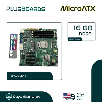 Supermicro X9SCM-F mATX Intel C204 LGA 1155 Server Motherboard w/ 16GB DDR3 RAM - Image 1 of 4