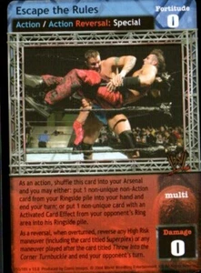 2004 Comic Images CCG WWE Raw Deal Vengeance 55/181 Escape the Rules - Imagen 1 de 1