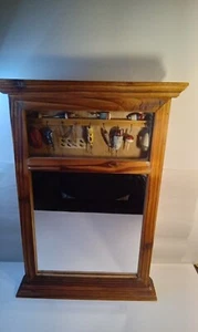 Wood Framed Mirror with Fishing Lures in Shadowbox - Picture 1 of 17