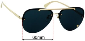 Lenti di ricambio per occhiali da sole SFx adatte a Versace MOD 2231 - larghezza 60 mm - Foto 1 di 26