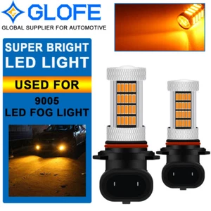 For 03-06 GMC Sierra 1500 2500 3500 Golden Yellow 9005 LED Fog Light Bulbs Lamp - Picture 1 of 7