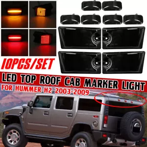 10Pcs/set For Hummer H2 2003-2009 LED Top Roof Cab Marker Indicator Light Lamp - Picture 1 of 7