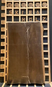 W28 Eichenbrett Waschtischplatte Räuchereiche Massiv 48mm x 47-49cm x 78cm - Bild 1 von 2