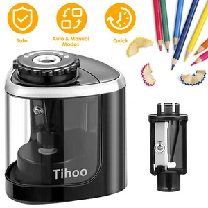Electric Pencil Sharpener Automatic/Manual Desk School Office Battery Operated - Picture 1 of 12