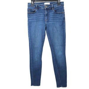 Loft Legging Jean Mid Rise Womens Size 27/4 Stretch Dark Wash Denim - Picture 1 of 15