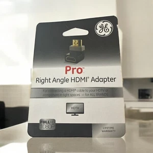 HDMI ARC 60 HERTZ GOLD PLATED GE RIGHT ANGLE ADAPTER #34896 4K UHD HIGH QUALITY - Picture 1 of 3