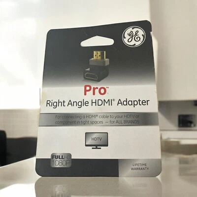 HDMI ARC 60 HERTZ GOLD PLATED GE RIGHT ANGLE ADAPTER #34896 4K UHD HIGH QUALITY - Image 1 of 3