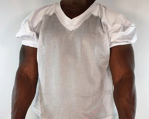 MEN'S WHITE FOOTBALL MESH SHIRT ADULT XL (CHAMPRO) - Picture 1 of 3