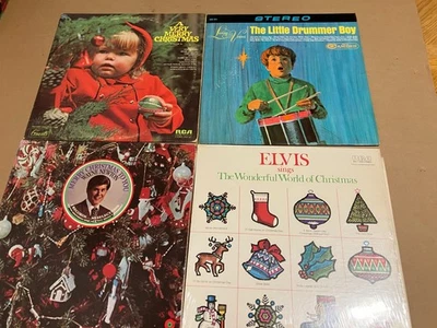 Xmas LP Record Lot (4) Elvis, Wayne Newton - Image 1 of 4