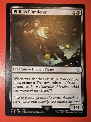 MTG, MAGIC: PITILESS PLUNDERER,  FIC, UNCOMMON,  0281 - NM - REGULAR FINISH  - Image 1 of 2