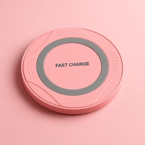 Wireless charger - Kabelloses Schnellladegerät - Pink/Rosa - IPhone - Bild 1 von 1