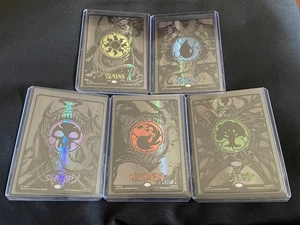 MtG Secret Lair Spiderman Mana Symbiote Raised Foil Lands (Set of 5) PACK FRESH! - Picture 1 of 2