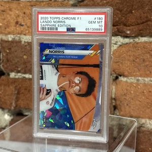 2020 Topps Chrome Sapphire Edition Formula 1 F1 PSA 10 Lando Norris #180 (RC) - Picture 1 of 3