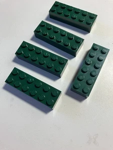 Lego 5 neue Stücke Erde (dunkel) grüner Stein 2x6 (44237) - Bild 1 von 1