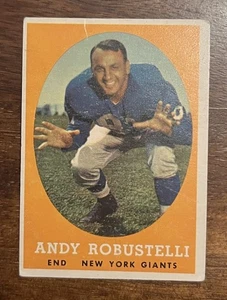 Andy Robustelli 1958 Topps #15 New York Giants - Imagen 1 de 2
