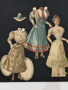 VTG Raphael Tuck The Bridal Party Series of Dressing Dolls 603-outing Costumes - Picture 1 of 14