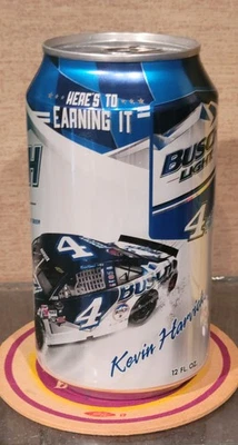 2016 BUSCH LIGHT #4 BEER CAN NASCAR KEVIN HARVICK RACE STOCK CAR USA MOTOR SPORT - Image 1 of 4