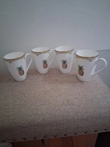 4 Lenox British Colonial Bamboo 4 3/4" Mugs EUC - Picture 1 of 3