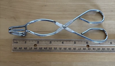 EKCO Angled Kitchen Tongs Grippers Scissor Type USA 8” - Image 1 of 4